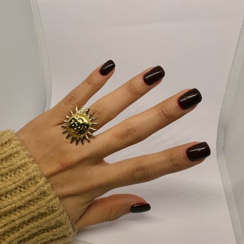 Anillo Sunflower dorado - Imagen 3