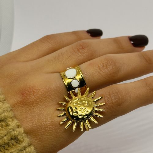 Anillo Sunflower dorado - Imagen 4