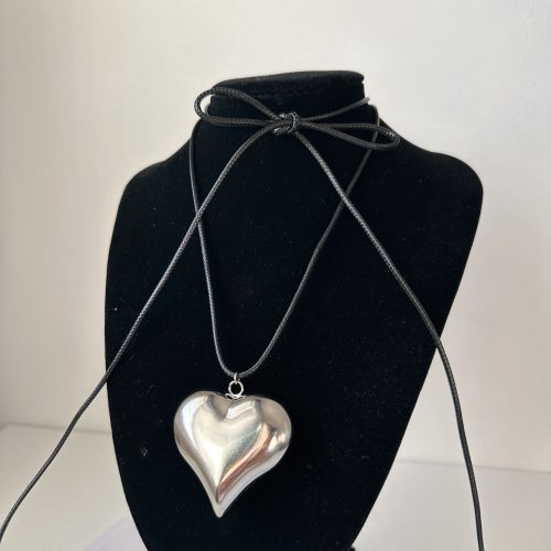 Collar Maxi heart plata